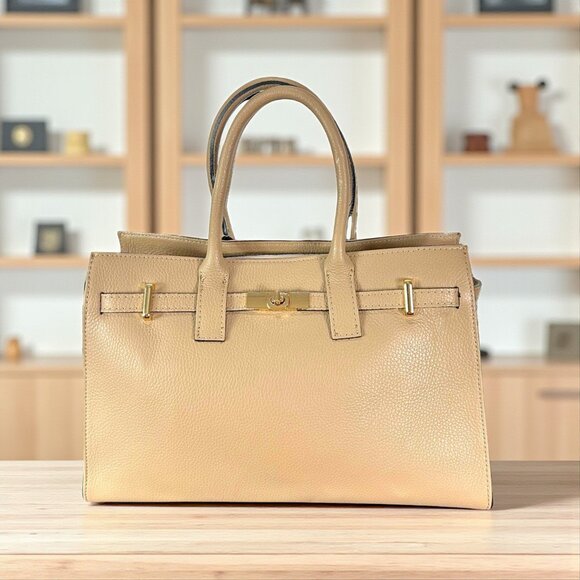 Women’s Handbag Designer Italian Leather – Ama Beige